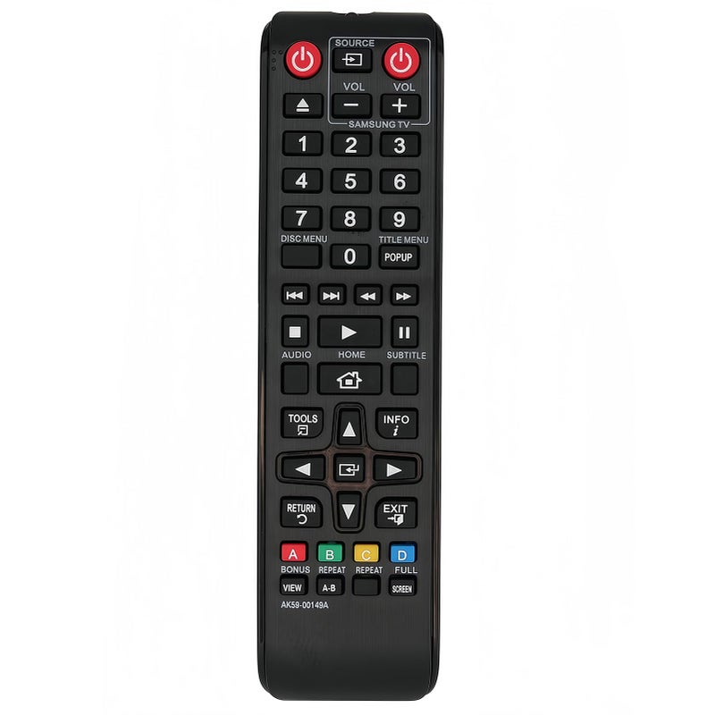 uehba Universal Remote Control Compatible for Samsung Blu-Ray DVD Player BD-J5700 BD-FM57C BD-F5100 BD-H5100 BD-J5100 BDJ5700/ZA BDJM57C BD-J5900 BD-HM59 BD-FM51/ZA BD-63/ZA BD-JM51 BDFM57C BD-F5700 - Image 1